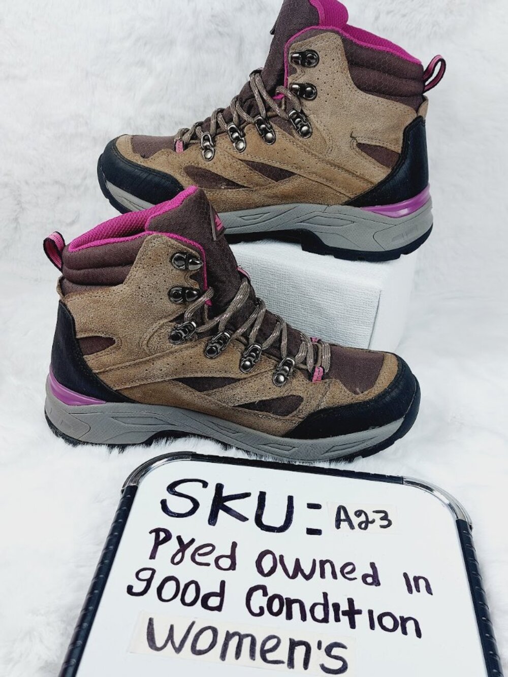 High Sierra Trekker Women's Brown Pink Lace-Up Waterproof Hiking Boots Size 7.5 - Picture 12 of 12